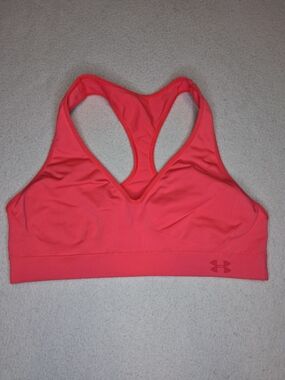 4/20$ ➡️ Under Armour Women's Coral Pink Racerback Sports Bra